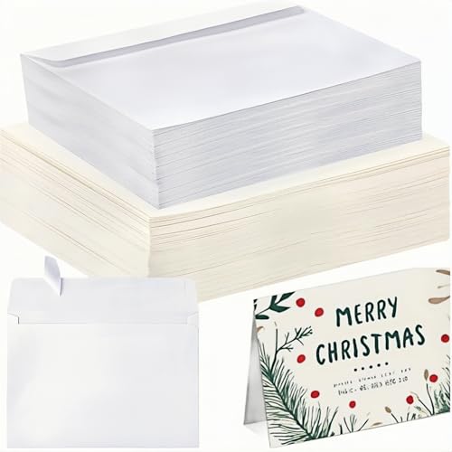 30 Sets Blanko-Aquarell-Papierkarten mit Umschlägen, 63,5 kg/300 g/m², 12,7 x 17,8 cm, faltbare Postkarten für Hochzeitseinladungen, Grußkarten, DIY-Kunst 30 Sets Blanko-Aquarell-Papierkarten mit Umschlägen, 63,5 kg/300 g/m², 12,7 x 17,8 cm, faltbare Postkarten für Hochzeitseinladungen, Grußkarten, DIY-Kunst von YVYAVGE