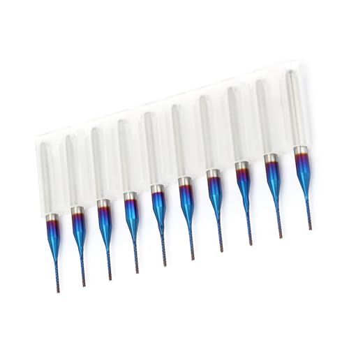 YWBL-WH 0.8mm Schaftfräser Wolframcarbid PCB Fräser Blau beschichteter CNC Fräser Set mit Einer Box - 10 Stück YWBL-WH 0.8mm Schaftfräser Wolframcarbid PCB Fräser Blau beschichteter CNC Fräser Set mit Einer Box - 10 Stück von YWBL-WH