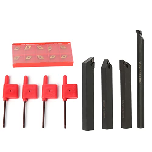10 Stück DCMT070204-Einsatzklingen, 4 Stück 12-mm-Bohrstange mit Geradem Schaft, Schnelle Schnittgeschwindigkeit und Lange Lebensdauer, für Drehwerkzeug 10 Stück DCMT070204-Einsatzklingen, 4 Stück 12-mm-Bohrstange mit Geradem Schaft, Schnelle Schnittgeschwindigkeit und Lange Lebensdauer, für Drehwerkzeug von YWBL-WH