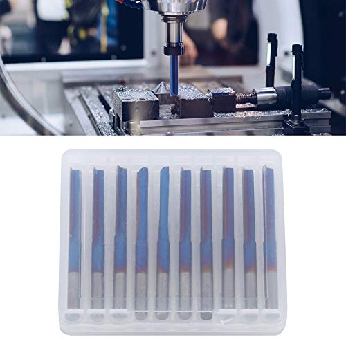 10pcs 2 Flöte Gerade Frässeschneider, Leichtes Gewicht, Saubere Oberflächenzement -Carbid -Fräswerkzeug für Holz -MDF -Acryl von YWBL-WH