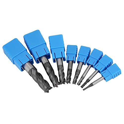 2-12 Mm 4 Flöten-Wolfram-Stahlfräsenschneider, Carbid-Endmühlen-Kit für Aluminium, Kupfer, Kohlenstoffstahl 2-12 Mm 4 Flöten-Wolfram-Stahlfräsenschneider, Carbid-Endmühlen-Kit für Aluminium, Kupfer, Kohlenstoffstahl von YWBL-WH