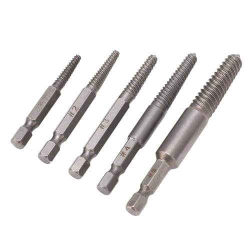 5-teiliges Set für Beschädigte Schraubenausdreher, Abisoliertes Schraubenausdreher-Set für Männer, Gebrochener Bolzenausdreher, Schraubenentferner-Sets 5-teiliges Set für Beschädigte Schraubenausdreher, Abisoliertes Schraubenausdreher-Set für Männer, Gebrochener Bolzenausdreher, Schraubenentferner-Sets von YWBL-WH