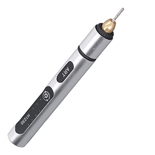 5V Elektrischer Gravurstift, Kabelloser Graviermaschinengriff, Elektrische Bohrmaschine, Schleifen, Gravurstift für Schmuck, Holz (Silber) von YWBL-WH