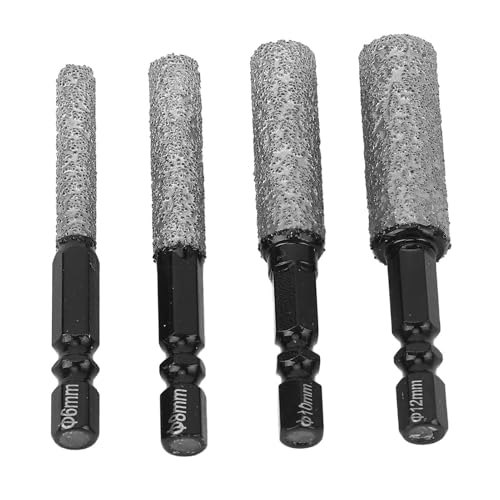 6 8 10 12 -mm -Diamantbohrer -Bit -Set, 4pcs Hex Shank Loch Säge für Porzellankeramikglas, Trockenes Bohren, Lichtschleifen von YWBL-WH