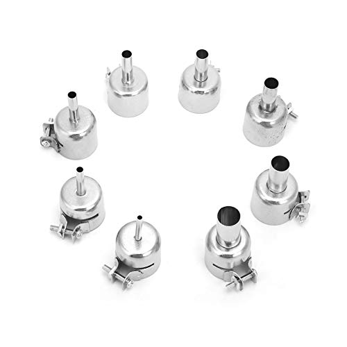 8-teiliges Edelstahl-Heißluftpistolen-Runddüsen-Set für 850, 850A, 852, 852D, 852D+, 950 und Luftpumpen-Heißluftschweißtisch 8-teiliges Edelstahl-Heißluftpistolen-Runddüsen-Set für 850, 850A, 852, 852D, 852D+, 950 und Luftpumpen-Heißluftschweißtisch von YWBL-WH
