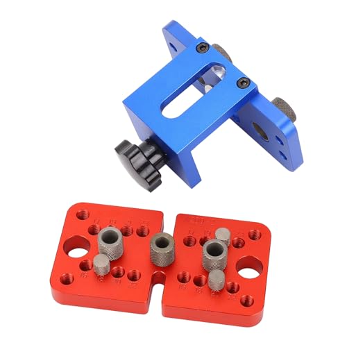 Aluminium-Dübellehren-Set, Bohrführungsbuchsen-Set, 3-in-1-Lochstanzwerkzeug mit Gravierten Skalen für Holzbearbeitungsprojekte Aluminium-Dübellehren-Set, Bohrführungsbuchsen-Set, 3-in-1-Lochstanzwerkzeug mit Gravierten Skalen für Holzbearbeitungsprojekte von YWBL-WH
