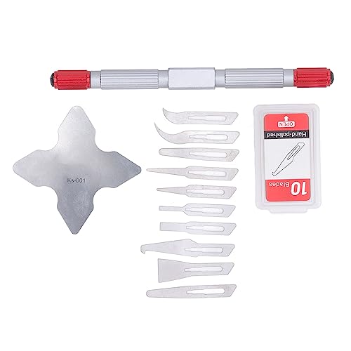 Bastelmesser-Set Bastelmesser Hobbymesser mit Klinge Präzisions-Kunstmesser Bastelschneidewerkzeug Zum Kürbisschnitzen, Modellieren Bastelmesser-Set Bastelmesser Hobbymesser mit Klinge Präzisions-Kunstmesser Bastelschneidewerkzeug Zum Kürbisschnitzen, Modellieren von YWBL-WH