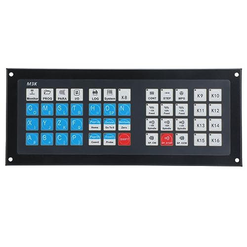 CNC-Controller-Tastatur, CNC-Controller-Systemtastatur-Erweiterungspanel, CNC-Controller-Tastatur mit Kabel für 3 Achsen, 4 Achsen und 5 Bedienelemente von YWBL-WH