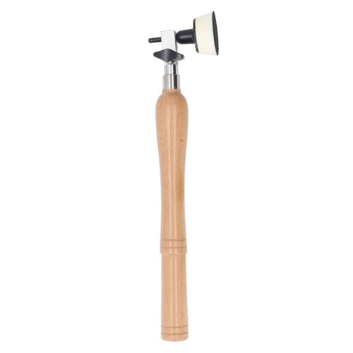 Hand-Schüsselschleifer, Holzgriff-Schüsselschleifer-Set, Doppellagerkopf, 50 Stück Schleifscheiben mit 1 Zoll und 2 Zoll Pads von YWBL-WH