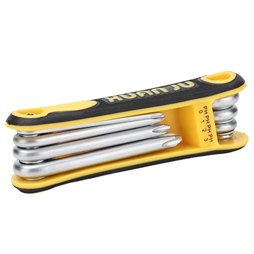 Klappschraubendreher 8-teiliges Universal-Werkzeugset multifunktional mit Edelstahl-Bits ergonomischer Griff wechselbare Aufsätze für Haushalt & Auto Klappschraubendreher 8-teiliges Universal-Werkzeugset multifunktional mit Edelstahl-Bits ergonomischer Griff wechselbare Aufsätze für Haushalt & Auto von YWBL-WH