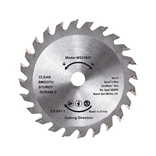 Kreissägeblatt 3-3/8 Zoll TCT Holzschneider 24 Zähne Metallschneidende Kreissäge für die Holzbearbeitung Kreissägeblatt 3-3/8 Zoll TCT Holzschneider 24 Zähne Metallschneidende Kreissäge für die Holzbearbeitung von YWBL-WH