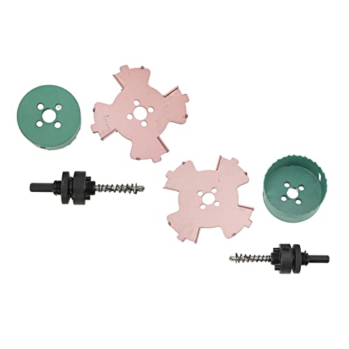 Lochsäge mit Heavy Duty Arbor Borderless Spotlight Hole Opener Counterslot Hole Tool Set für Holz-Kunststoff-Trockenbau(65mm / 2.6in) von YWBL-WH