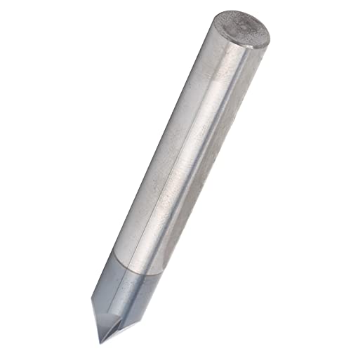 Mahlen Cutter 3 Flöte 60 ° Wolframstahl CNC -Schnitzrouter Bit Zum Abkammern und Polieren, D4 X 60 ° X 50 L (D10*60°*75L) von YWBL-WH