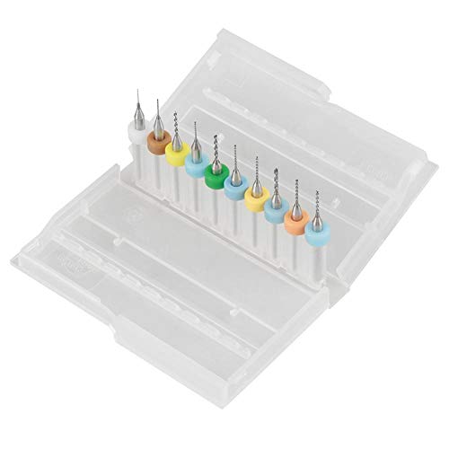 Mikro-PCB-Bohrer-Set, Wolframkarbid, 0,3–1,2 mm, CNC-Gravurwerkzeug, 10 Stück von YWBL-WH