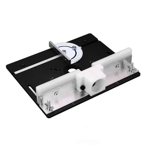 Oberfräsenheber Metall Oberfräsenheber System Kit Oberfräsenheber System Vollständiges Installationsset Oberfräsen Tischkreissäge Einsatz Grundplatte Oberfräsentisch Einsatzplatte (Schwarz) von YWBL-WH