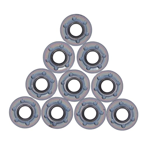Runde Hartmetall-Einsätze, 10 Stück, Runde Hartmetall-Einsätze, Fräser, Messer, Wendeschneidplatten, Drehmaschinen-Hartmetallklinge für Edelstahl, Dreheinsätze Runde Hartmetall-Einsätze, 10 Stück, Runde Hartmetall-Einsätze, Fräser, Messer, Wendeschneidplatten, Drehmaschinen-Hartmetallklinge für Edelstahl, Dreheinsätze von YWBL-WH