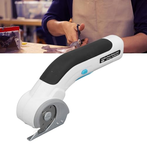 Schnurlose Elektrische Schere, Wiederaufladbar, Leistungsstarker Stoffschneider, Elektrische Stoffschere für Decken, Teppiche, Vorhänge von YWBL-WH