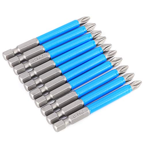 Schraubendreher-Bit, 10-teiliges Elektro-Schraubendreher-Bit-Set, Stark Verschleißende Magnetbohrer-Bits PH2 X 70 Mm, Nicht Präzise Wartung, Werkzeuge von YWBL-WH