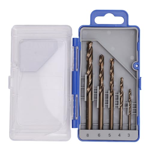 Straight Shank Drill Bit 5pcs Hochgeschwindigkeitstahlbohrer, Exquisite Handwerkskunstbohrer -Bit für Metallholz, 3 4 5 6 8 Mm Straight Shank Bohrbit Kit Kit Straight Shank Drill Bit 5pcs Hochgeschwindigkeitstahlbohrer, Exquisite Handwerkskunstbohrer -Bit für Metallholz, 3 4 5 6 8 Mm Straight Shank Bohrbit Kit Kit von YWBL-WH