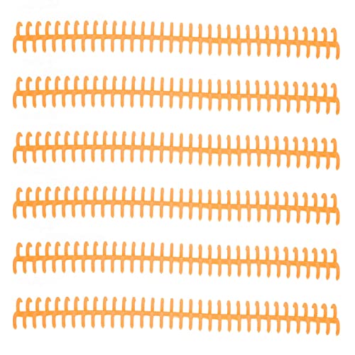 YWBL-WH 10 X 34-Loch-Bindungsrücken, Abnehmbare Bindeschlaufe aus Kunststoff, Geteilte Loseblattringe für Lehrer, Schüler, Dokumente, Notizbücher(Orange) von YWBL-WH