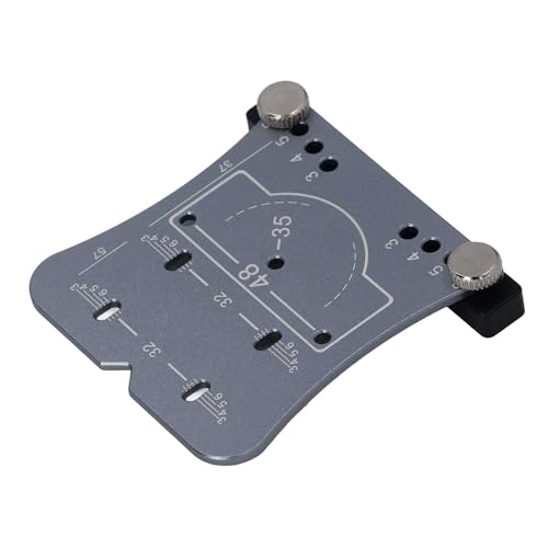 YWBL-WH 35 -mm -Scharnier Loch Schablone Genaue Bohrvorlage für Schranktüren Holzbearbeitungsprojekte (SILVER) von YWBL-WH