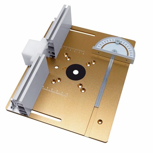 YWBL-WH Aluminiumlegierung Router Tisch Einsatzplatte Holzfräsen Flip -Board -Trimmmaschine Gravur -Werkzeug für Holzbearbeitungsbänke (4er-Set) von YWBL-WH