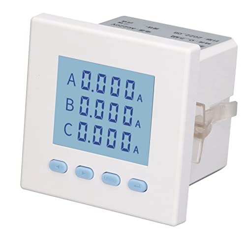 YWBL-WH Digital 3 Phase Energy Messer Tester LCD -Leistungsmonitor für Unternehmen Energiemessung, AC220V 5A Amperemeter, ABS Mystical/Fantasy Resparyant Material von YWBL-WH