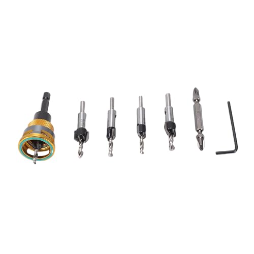 YWBL-WH Einstellbarer Tiefenstopp, Countersink -Bohrbit mit Tiefenstoppset, Enthält 4 Ersatzbits für Faserplatten mit Mittlerer Dichte YWBL-WH Einstellbarer Tiefenstopp, Countersink -Bohrbit mit Tiefenstoppset, Enthält 4 Ersatzbits für Faserplatten mit Mittlerer Dichte von YWBL-WH