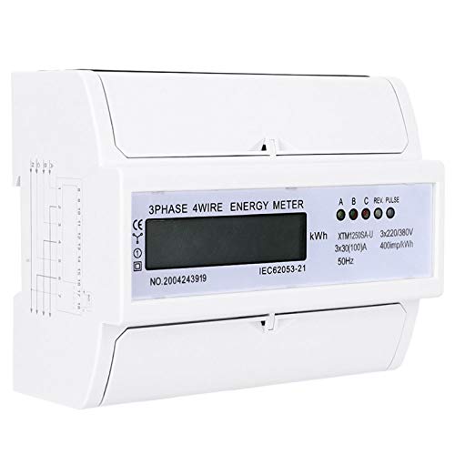 YWBL-WH Elektrikmeter mit Schienenergie -Energiemeter für Gewerbliche Gebäude Elektrische Klemme (30(100) A) von YWBL-WH