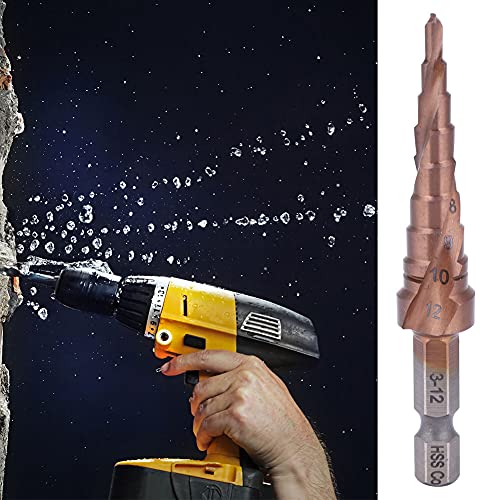 YWBL-WH Hartes Stiefmaschinenbohrer-Set, Weastresistente Hochgeschwindigkeitsstahl, 7 Größen für Edelstahl, Holz, Aluminium, PVC-Platte (3-12) von YWBL-WH