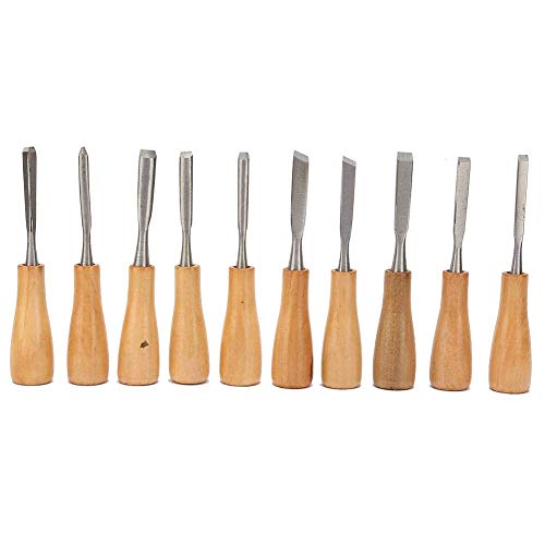 YWBL-WH Holz-Schnitzwerkzeug Set Schnitzmesser mit Holzgriffen für Schnitzer Künstler Carving DIY- 10 Stück,Holzbearbeitungsmeißel YWBL-WH Holz-Schnitzwerkzeug Set Schnitzmesser mit Holzgriffen für Schnitzer Künstler Carving DIY- 10 Stück,Holzbearbeitungsmeißel von YWBL-WH