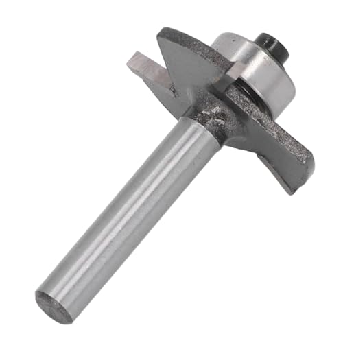 YWBL-WH T Slot Router Bit, 3 Flöte 1/4in Schaft 3/32 -Zoll -Schnitthöhe mit Lager Zum Schläbenrillen, T Schlitzschneider, Vielseitiger Gebrauch für Holzbodenreinigung von YWBL-WH