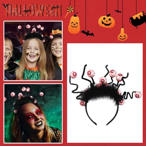 YWBleked Halloween Deko Stoff Halloween-Haarband Halloween-Dekorationen Halloween-Parodie-Haarband Halloween Deko DraußEn Eventkleid Für Damen plus Größe (Colour, One Size) von YWBleked