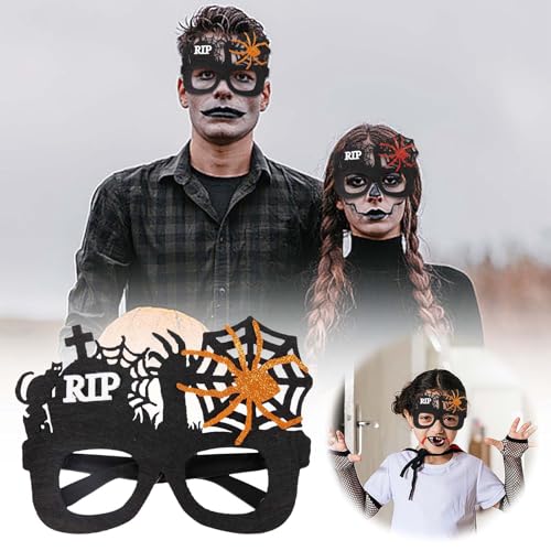 YWBleked Happy Halloween Halloween Kinderbrille Party Plastik Partybrille Glitzernde Brille Fotos Booth Requisiten Deko zum AufhäNgen Türschmuck Frühling (A, One Size) von YWBleked