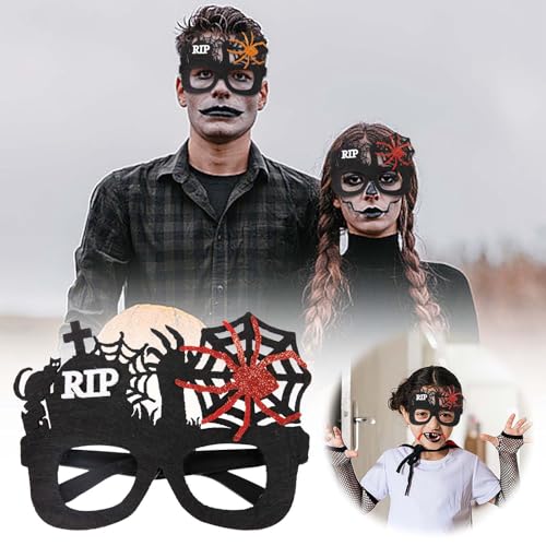 YWBleked Happy Halloween Halloween Kinderbrille Party Plastik Partybrille Glitzernde Brille Fotos Booth Requisiten Deko zum AufhäNgen Türschmuck Frühling (B, One Size) von YWBleked