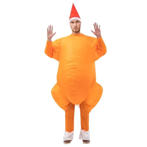 YWBleked Kostüm Halloween Damen Cartoon Aktivitäten Erwachsene Türkei Aufblasbare Puppen Zeigen Party Kleidung Tifa-Cosplay-Kostüm (Orange, One Size) von YWBleked
