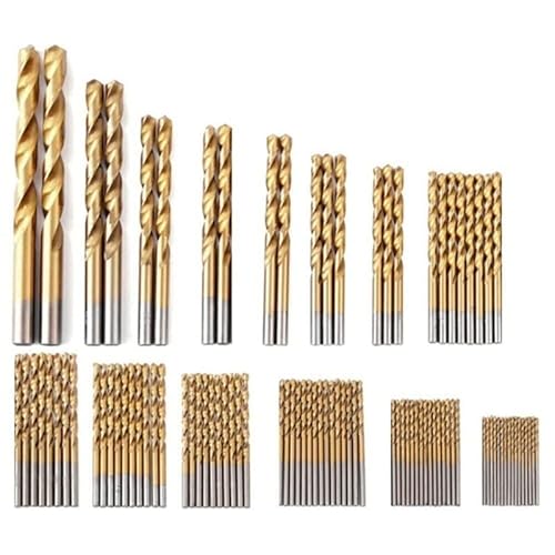 99-teiliges Spiralbohrer-Set, titanbeschichteter Stahl, 1,5–10 mm, Hochgeschwindigkeitsstahl-Spiralbohrer Bohrer, Werkzeuge für Holz, Kunststoff und Aluminium 99-teiliges Spiralbohrer-Set, titanbeschichteter Stahl, 1,5–10 mm, Hochgeschwindigkeitsstahl-Spiralbohrer Bohrer, Werkzeuge für Holz, Kunststoff und Aluminium von YWHWLX