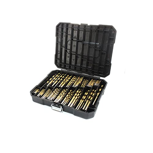 230-teiliges Bohrer-Set, Titan-Spiralbohrer-Set – 135°-Spitze Hochgeschwindigkeitsstahl-Bohrer-Set, titanbeschichtete Bits für Holz, Metall, Kunststoff mit Aufbewahrungsbox 230-teiliges Bohrer-Set, Titan-Spiralbohrer-Set – 135°-Spitze Hochgeschwindigkeitsstahl-Bohrer-Set, titanbeschichtete Bits für Holz, Metall, Kunststoff mit Aufbewahrungsbox von YWHWXB