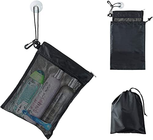 Duschtasche, Netz-Caddy, Kulturbeutel-Organizer, Netzstoff, Dusch-Caddy, tragbarer Organizer, kompakt und leicht, mit Saugnapf, Kordel zum Aufhängen mit Reißverschluss, Dusch-Caddies, Bade-Organizer Duschtasche, Netz-Caddy, Kulturbeutel-Organizer, Netzstoff, Dusch-Caddy, tragbarer Organizer, kompakt und leicht, mit Saugnapf, Kordel zum Aufhängen mit Reißverschluss, Dusch-Caddies, Bade-Organizer von YWINETO