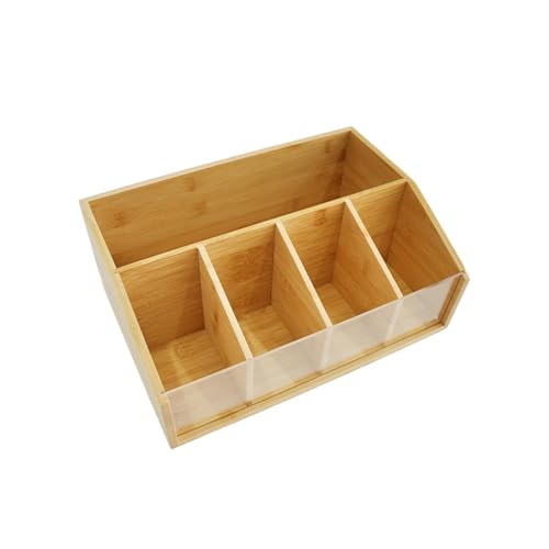 YWJLQH Bambus Organizer für Fernbedienungen, Schreibtischablage für Wohnzimmer Und Küche, 5 Gitter YWJLQH Bambus Organizer für Fernbedienungen, Schreibtischablage für Wohnzimmer Und Küche, 5 Gitter von YWJLQH