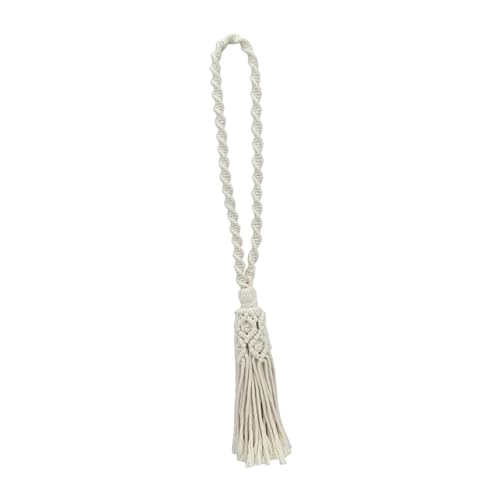 YWJLQH Boho Vorhang Raffhalter Aus Makramee, Dekorativer Fenster Halter für Wohnräume, 1 Quaste Länge 53cm von YWJLQH