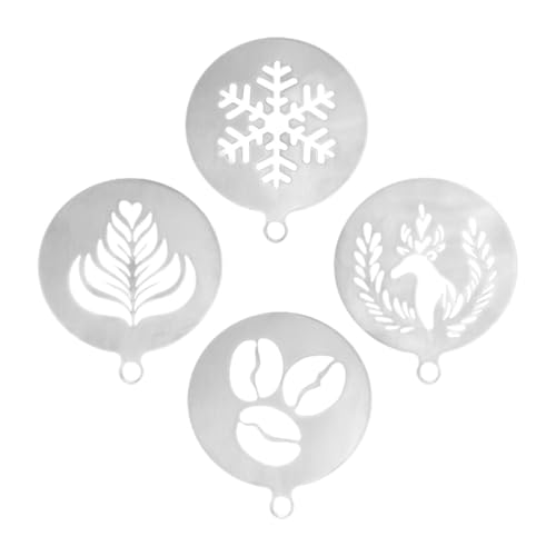 YWJLQH Latte Art Schablonen für Kaffee Dekorationsset, Tragbar, Zubehör für Bar Und Backen, Ohne Glas von YWJLQH