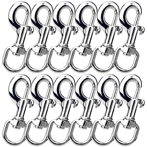 12 robuste Trigger-Clips, 360° drehbare Gelenke, Karabinerverschlüsse aus Zinklegierung, Karabinerverschlüsse für Hundeleine, Schaukel, Outdoor, Camping, Schlüsselanhänger 12 robuste Trigger-Clips, 360° drehbare Gelenke, Karabinerverschlüsse aus Zinklegierung, Karabinerverschlüsse für Hundeleine, Schaukel, Outdoor, Camping, Schlüsselanhänger von YWKJDDM
