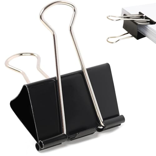 Foldback Klammern 60 Stück Foldbackklammer 32mm Metall Binder Clips für Büro Schul Brief Büroklammer Bürobedarf Schwarze Binderclips Foldback Klammern 60 Stück Foldbackklammer 32mm Metall Binder Clips für Büro Schul Brief Büroklammer Bürobedarf Schwarze Binderclips von YWKJDDM