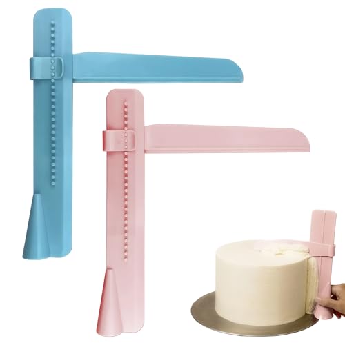 YWKJDDM Tortenspachtel, 2 Stück Tortenschaber, Cake Scraper Set, Glätter Fondant Tortenglätter Für Torten DIY Modellierwerkzeug von YWKJDDM