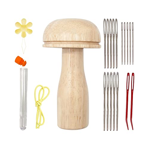 YWNYT Stopfpilz-Set – Holz & Metall Nähwerkzeug-Set mit Aufbewahrungsflasche für Socken, Kleidung & DIY Handwerk YWNYT Stopfpilz-Set – Holz & Metall Nähwerkzeug-Set mit Aufbewahrungsflasche für Socken, Kleidung & DIY Handwerk von YWNYT