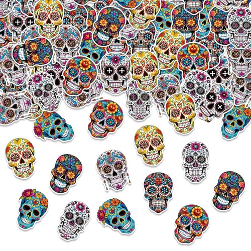 100 Stück Totenkopf-Party-Konfetti, Halloween, Tag der Toten, Motto-Party-Dekorationen, Babyparty, Babyparty, Jungen, Mädchen, Tischkonfetti für Kindergeburtstage, Dekorationen 100 Stück Totenkopf-Party-Konfetti, Halloween, Tag der Toten, Motto-Party-Dekorationen, Babyparty, Babyparty, Jungen, Mädchen, Tischkonfetti für Kindergeburtstage, Dekorationen von YWWQSJH