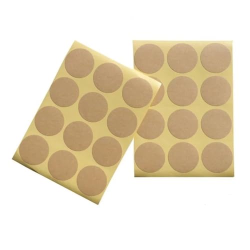 Etiketten Selbstklebend 100/500 Stück Kraftpapier-Aufkleber, runde, leere Etiketten for handgemachte Geschenkanhänger, Papier, DIY-Umschlag-Versiegelungsaufkleber, Schreibwaren(35mm 120pcs 1pack) von YXADGML