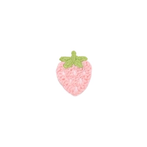 YXADGML Bestickte Aufnäher 10 Stück bestickte Stoffaufkleber, Cartoon-Frucht-Serie, kleine gestrickte Haar-Accessoires, Kleidung, Erdbeer-Patches, handgenäht, DIY(7) von YXADGML