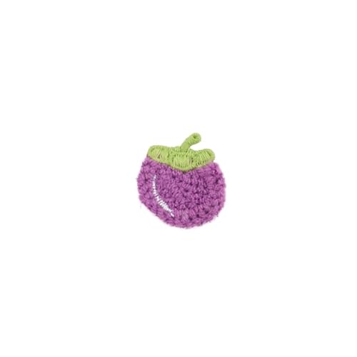 YXADGML Bestickte Aufnäher 10 Stück bestickte Stoffaufkleber, Cartoon-Frucht-Serie, kleine gestrickte Haar-Accessoires, Kleidung, Erdbeer-Patches, handgenäht, DIY(9) von YXADGML